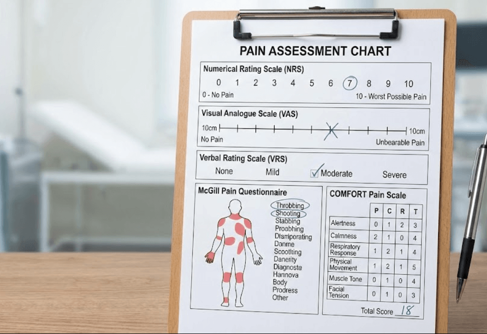 Pain assessment in car accidents